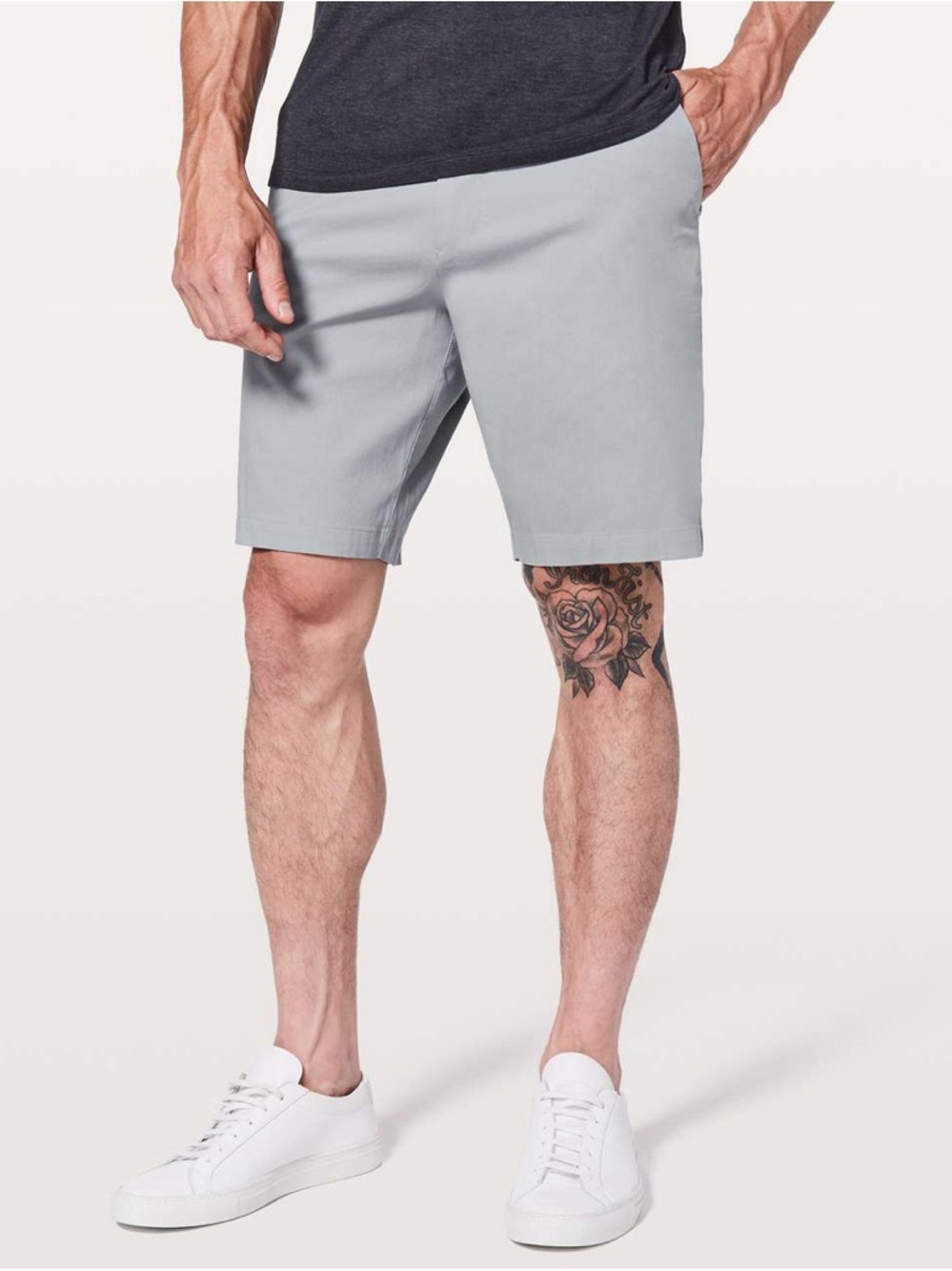 LULULEMON Commission Classic Chino Gray Warpstream Shorts 9" \\ 36